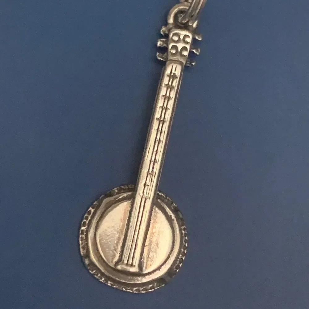 Banjo Music Sterling Silver Jewelry Charm #music #country music